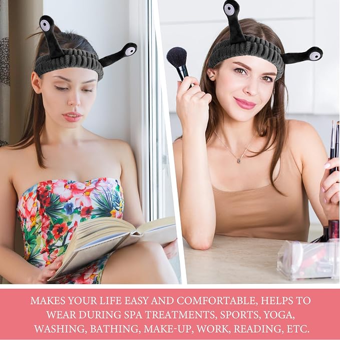 WLLHYF Spa Headband Facial Makeup Head Band Microfiber Soft Coral Fleece Head - Image 8