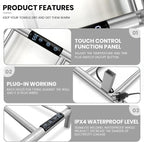 Towel Warmer Wall Mounted with 3 Electric Stainless Steel Heated Bars, Hot - Image 5