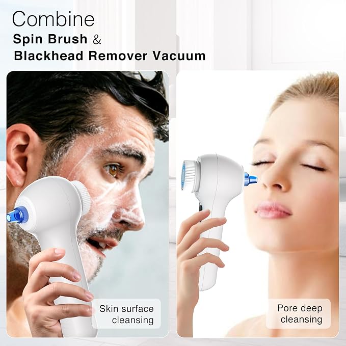 UMICKOO 3 in 1 Facial Cleansing Brush & Blackhead Remover, Rechargeable Face - Image 3