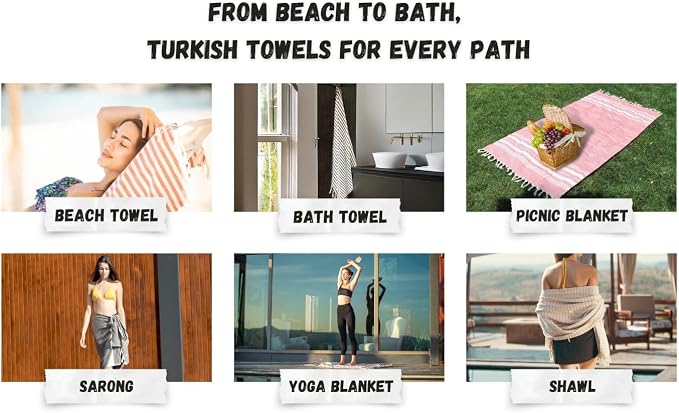 Bazaar Anatolia Turkish Bath Towel – 100% Cotton, Quick Dry Boho Farmhouse Decor - Image 6
