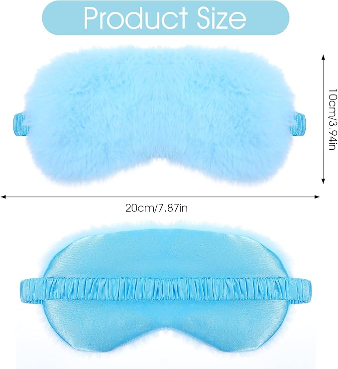 2 Pcs Plush Leopard Eye Mask Soft Sleeping Blindfold Eye Cover Comfortable - Image 2