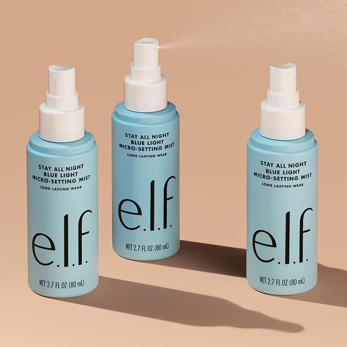 e.l.f. Stay All Night Blue Light Micro-Setting Mist, Setting Spray & Skin - Image 5