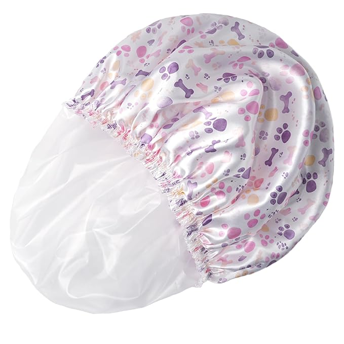 Shower Caps for Women, Double Layers Shower Cap Reusable Waterproof, Bathing - Image 8