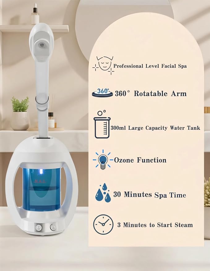 Facial Steamer-Face Steamer for Facial Deep Cleaning, Vaporizador Facial for - Image 4