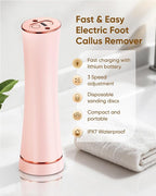 Electric Foot Callus Remover, 3-Speed Rechargeable Cordless Electronic Foot File - Image 3