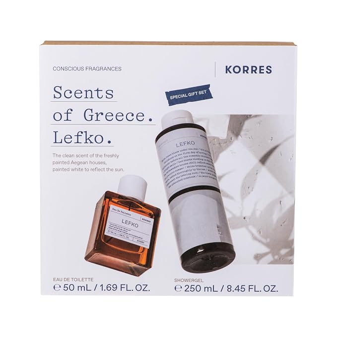 KORRES Lefko Eau De Toilette 1.69 Fl Oz & Shower Gel 8.45 Fl Oz Set, Floral - Image 4