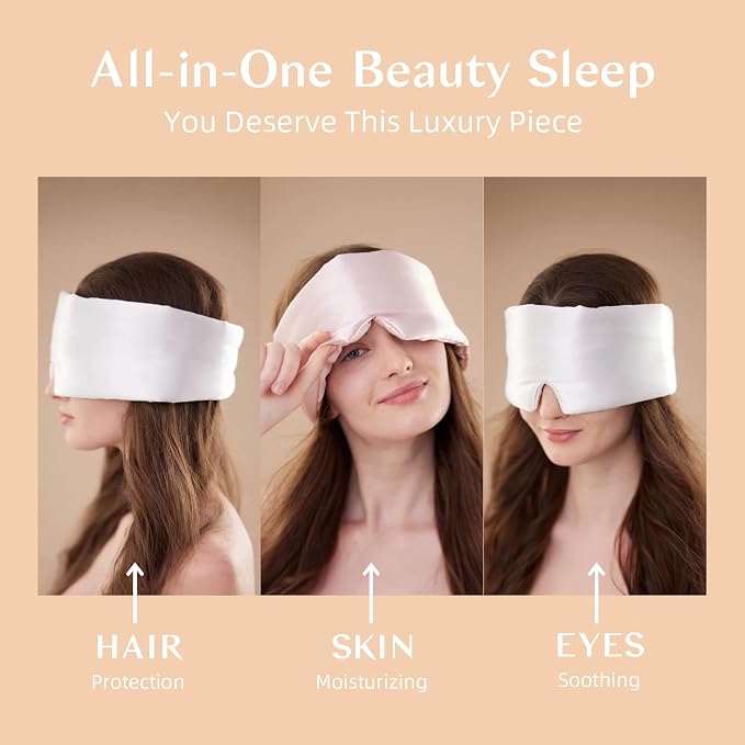 Silk Sleep Mask for Women and Men, Side Sleeper, 22 Momme Pure Mulberry Silk - Image 6
