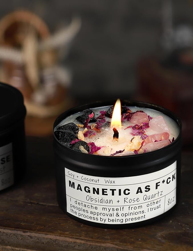 Magnetic AS F*CK, Hande Made Chakra Candle, Magic Attraction, Manifestation - Image 4