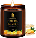 Sicilian Lemon Candles, 7oz Sicilian Lemon Scented Candle, Natural Soy Candles by DLDREAMYDEWLA