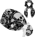 Scrub Cap with Hair Scrunchy, Ponytail Holder Surgical Cap by FVQL