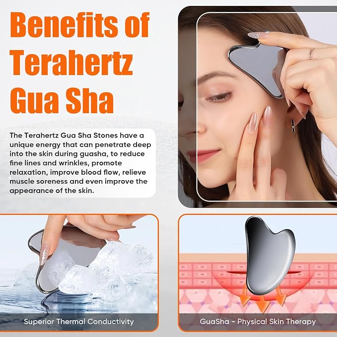 Terahertz Gua Sha Facial Tools, Cryo Gua Sha Tool - Image 2