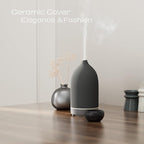 Aromatherapy Essential Oil Diffuser, 9 Colors Mood Light, 4 Timer Stone - Image 2