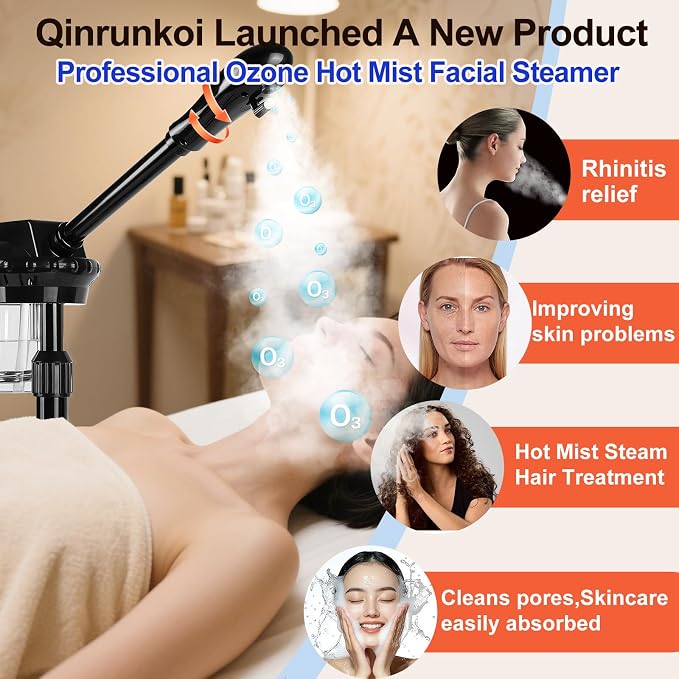 Professional Facial Steamer for Deep Hydration, Ozone Face Steamer - Image 3