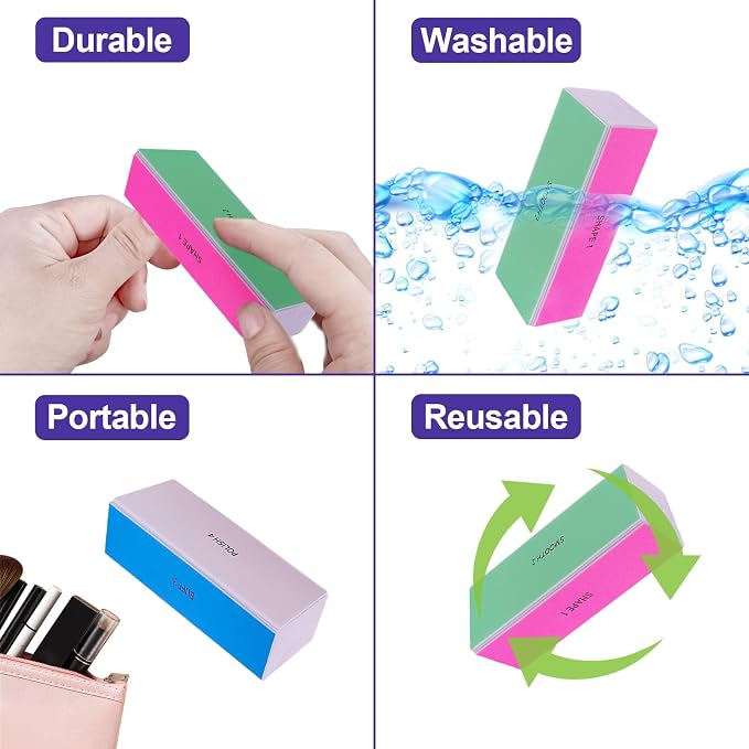 4 Way Nail Buffer Block, Nail Shine Buffers Blocks Files - Image 4
