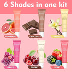 KIMUSE 6 Pcs Tinted Lip Butter Hydration Balm Set, 6 Flavored Shades Hydrating - Image 3