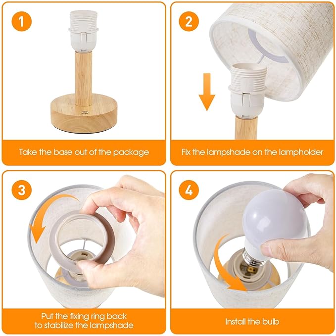 Rechargeable Cordless Table Lamp, Touch Control&Stepless Dimming, Wireless - Image 7