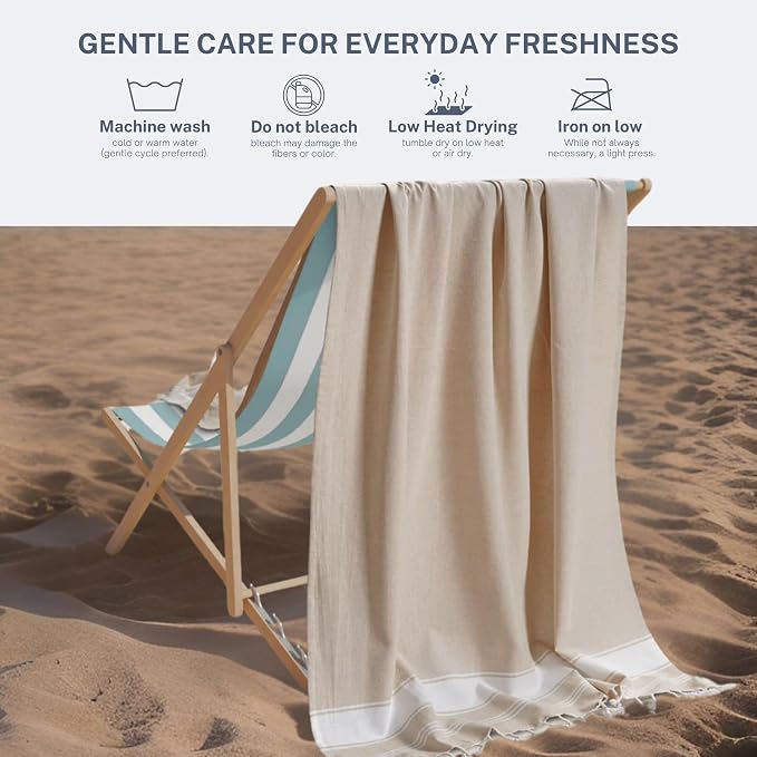 Cotton Turkish Beach Towel - Image 9