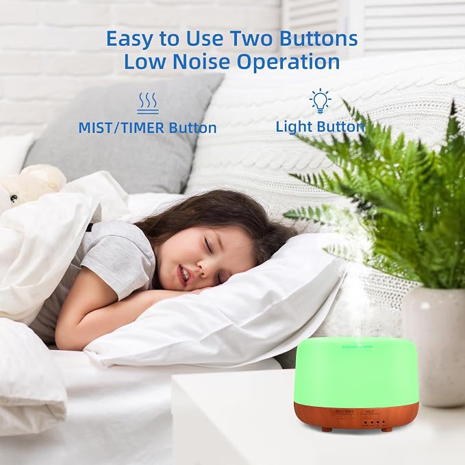 SPLITSKY 300ML Essential Oil Diffuser, Small Room Aromatherapy Diffuser - Image 5