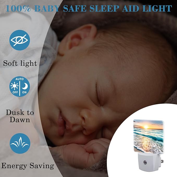 Beautiful Sunrise Over Beach Night Light Plug into Wall - Image 4
