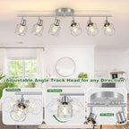 Baocuz 6-Light Brushed Nickel Multi-Directional Semi Flush Mount Ceiling Light - Image 4