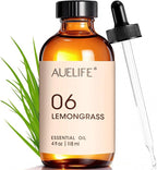 4 Fl Oz Lemongrass Essential Oil, Lemongrass Oil by Auelife