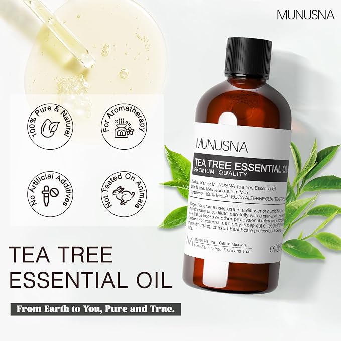 Tea Tree Essential Oil 100ML, 100% Pure Natural Tea Tree Oil - Image 2