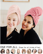 ROLSHOL 2 Packs Large Microfiber Hair Towels - Image 5