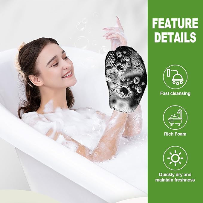 Honeycomb Exfoliating Bath Gloves - Image 4
