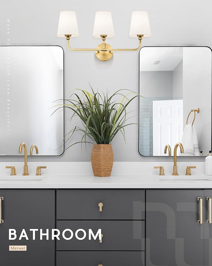 Bathroom Light Fixtures, Brushed Gold Vanity Lights - Image 6