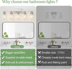 MOKATNG 5-Light Bathroom Light Fixtures, Vanity Light - Image 2
