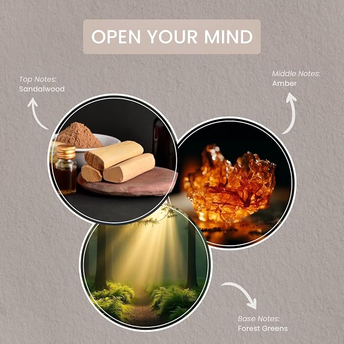 Carolina Open Your Mind Scented Candle, 16 oz Sandalwood & Amber Scented - Image 2