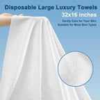 Disposable Hair Drying Towel 32"x16", Ultra Absorbent & Soft Disposable Body - Image 2
