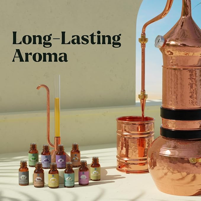 Lagunamoon Essential Oils Set, 10 Piece Aromatherapy Oil in Portable Bag - Image 2
