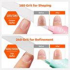 Modelones Glass Nail Files, Double-Sided Reusable Sandblasted Fingernail - Image 3