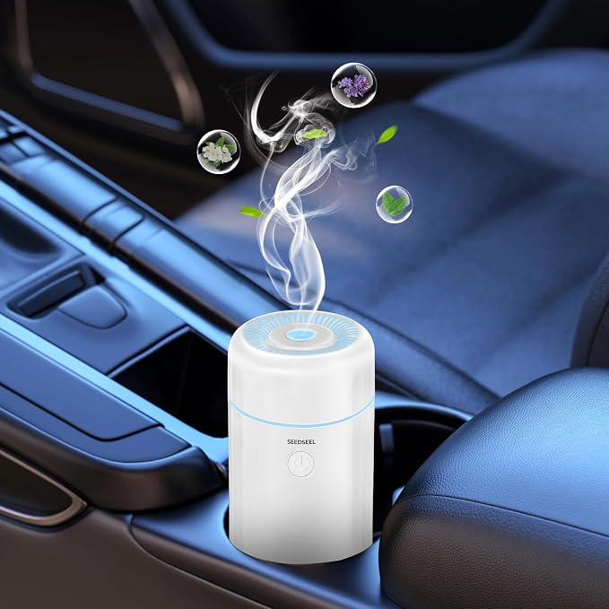 SEEDSEEL 100ML Car Diffuser Humidifier, Cool Mist Air Essential Oil Diffuser by SEEDSEEL