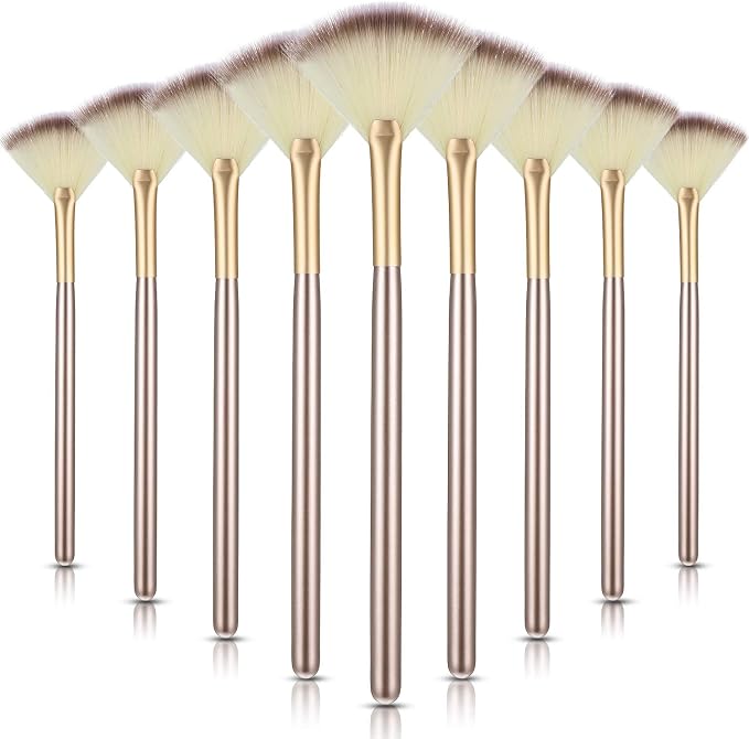 9 Pieces Facial Fan Mask Brushes, Soft Facial Applicator Brushes Tools by Maitys