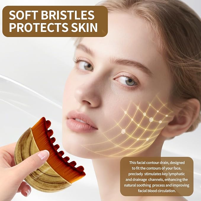 Lymphatic Contour Face Brush，Lymphatic Drainage Brush，Lymphatic Drainage - Image 2