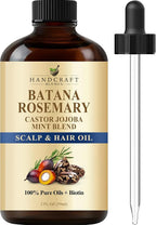 Batana & Rosemary Hair Oil – 2 Fl Oz – Scalp Treatment & Strengthening by HandcraftBlends