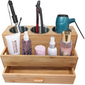 Harzen Brothers Hair Tool Organizer- Bamboo, Blow Dryer Holder, Bathroom by HarzenBrothers