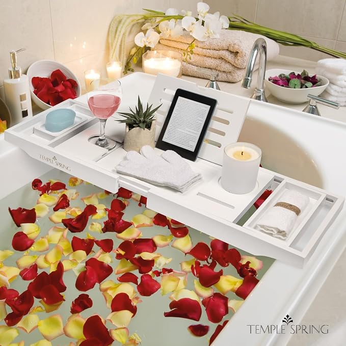 Temple Spring Bamboo Bathtub Tray Caddy - Image 8