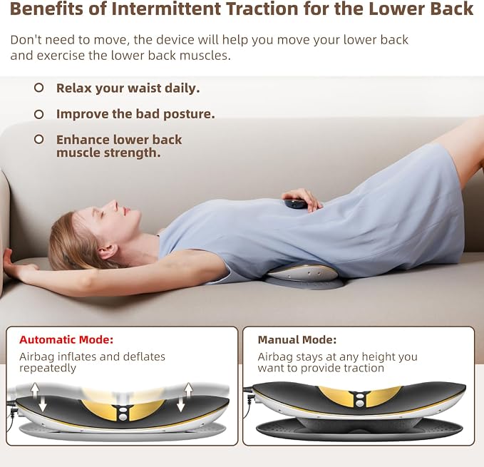 Electric Lumbar Traction Device, 20-Level Electrotherapy, 3-Level Vibration - Image 4