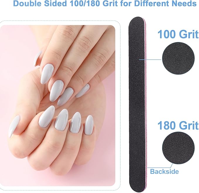 Nail File and Buffer Set, 4 Way Nail Buffers Shine Kit Professional Nail Files - Image 4