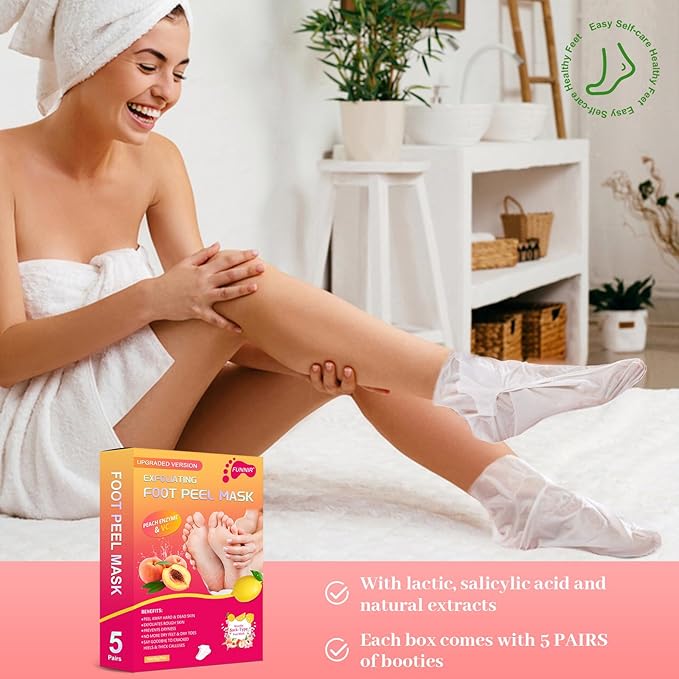 Foot Peeling Mask Exfoliant for Peeling Off Calluses, Natural Exfoliator for - Image 6