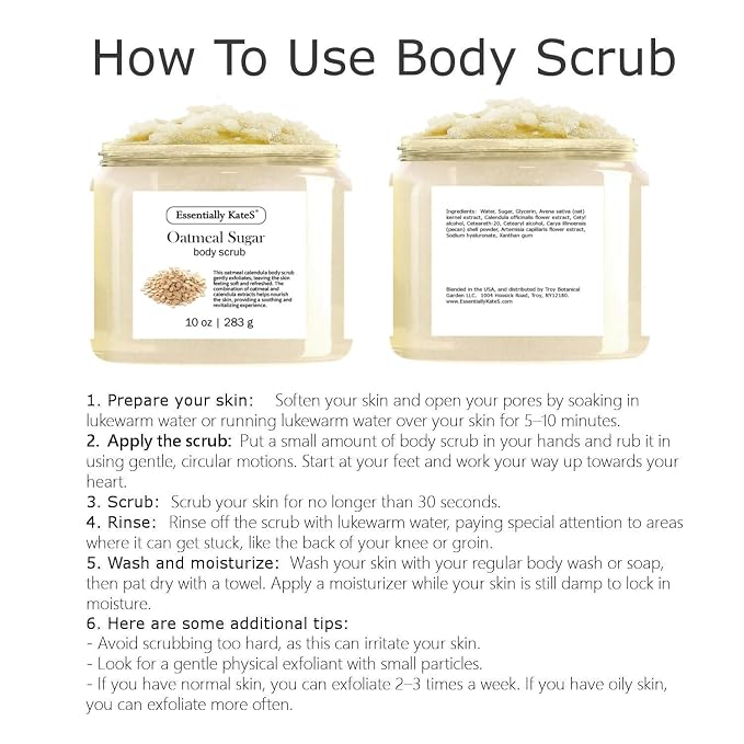 Oatmeal Sugar Body & Foot Scrub 10 oz - Image 3