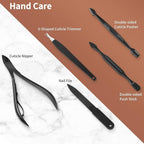 Teamkio 12pcs Manicure Set Pedicure Nail Clippers Set Travel Hygiene Kit - Image 6
