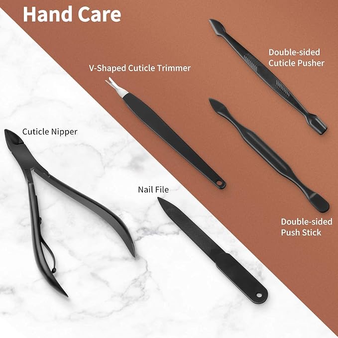 Teamkio 12pcs Manicure Set Pedicure Nail Clippers Set Travel Hygiene Kit - Image 6