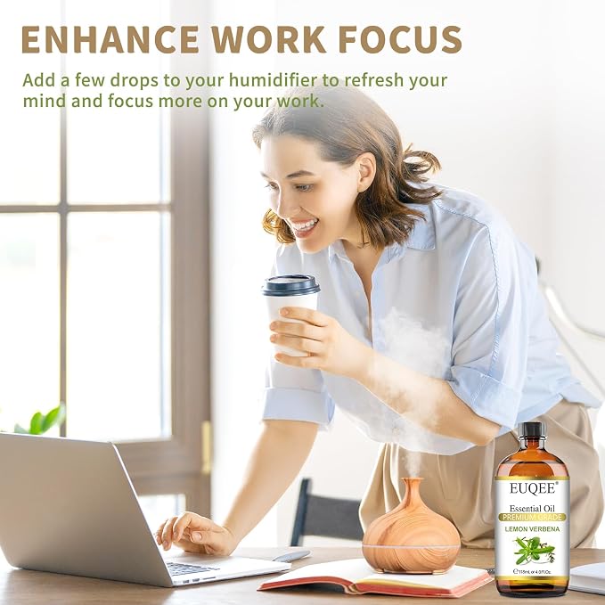 EUQEE Lemon Verbena Essential Oil 118ml - Image 4