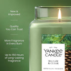 Yankee Candle Balsam & Cedar, Scented Candle, 22oz Large Jar - Image 3