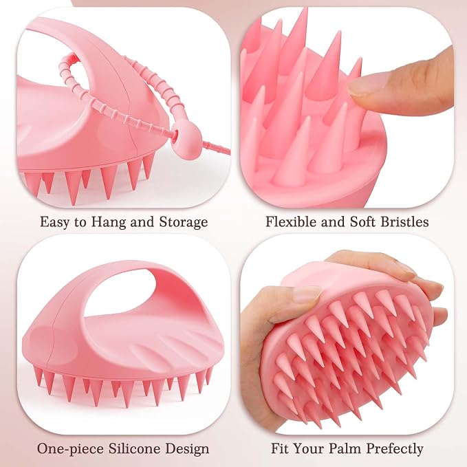 Manmihealth Silicone Back Scrubber & Soft Bath Glove, Silicone Scalp Massager - Image 6