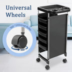 Professional Salon Trolley Cart, 5-Drawer Rolling Storage Organizer, 35.4" - Image 7